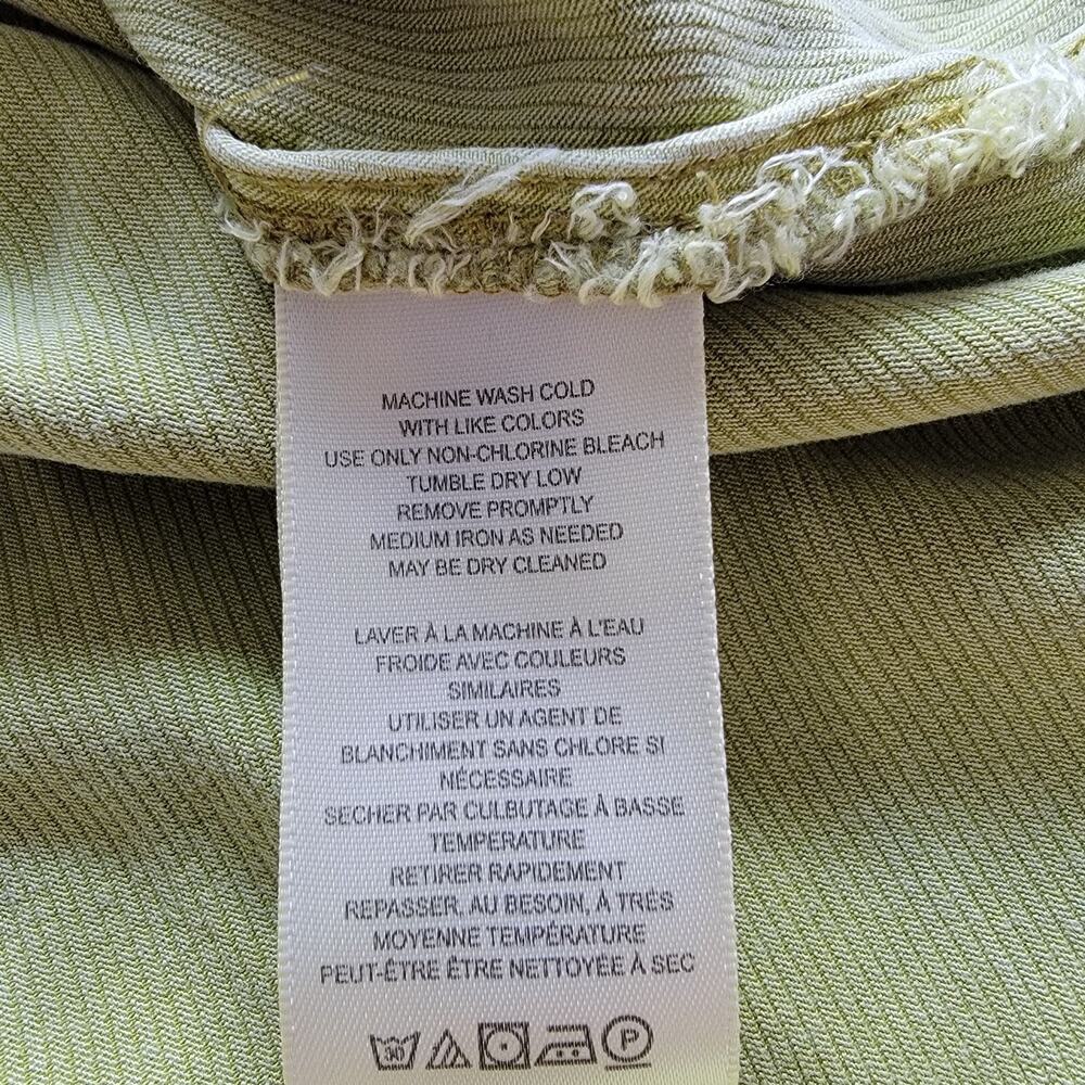 Pilcro Womens XL Boyfriend Button Down Shirt Long Sleeve Green Casual - Picture 10 of 11